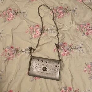 Limited edition coach silver eyelet purse